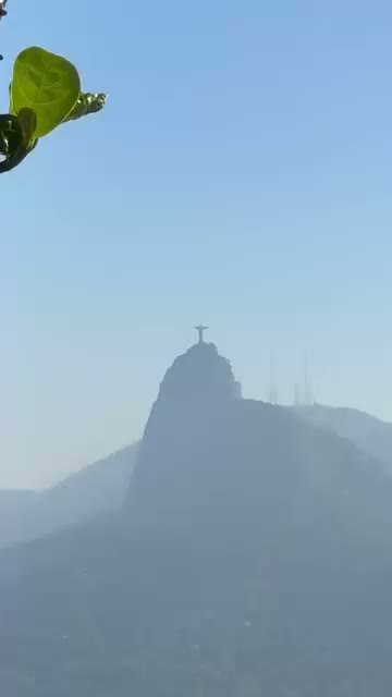 Christ the Redeemer on Corcovado mountain through the Rio haze