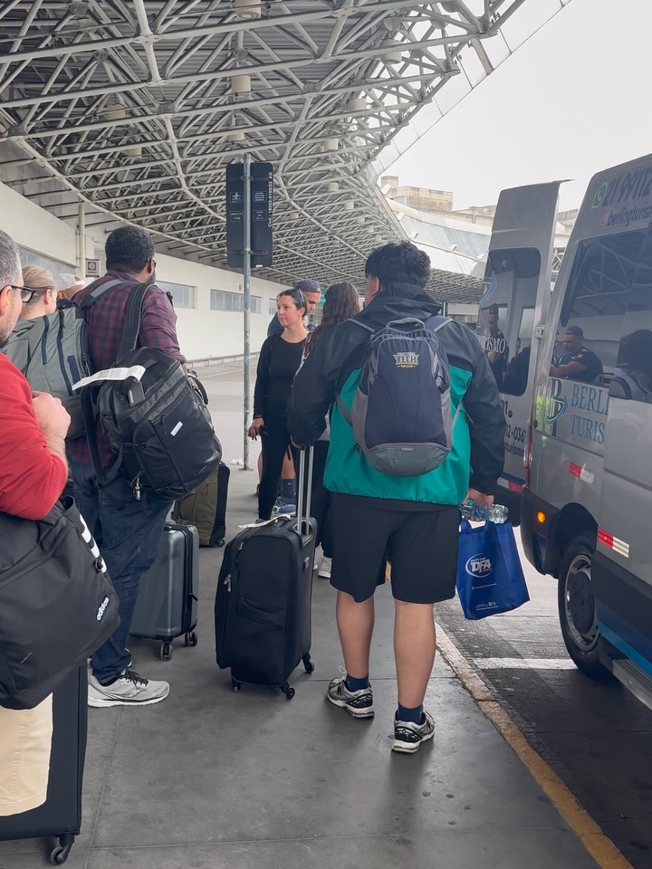 OSS Rio Tour crew boarding their airport transfer van in Rio