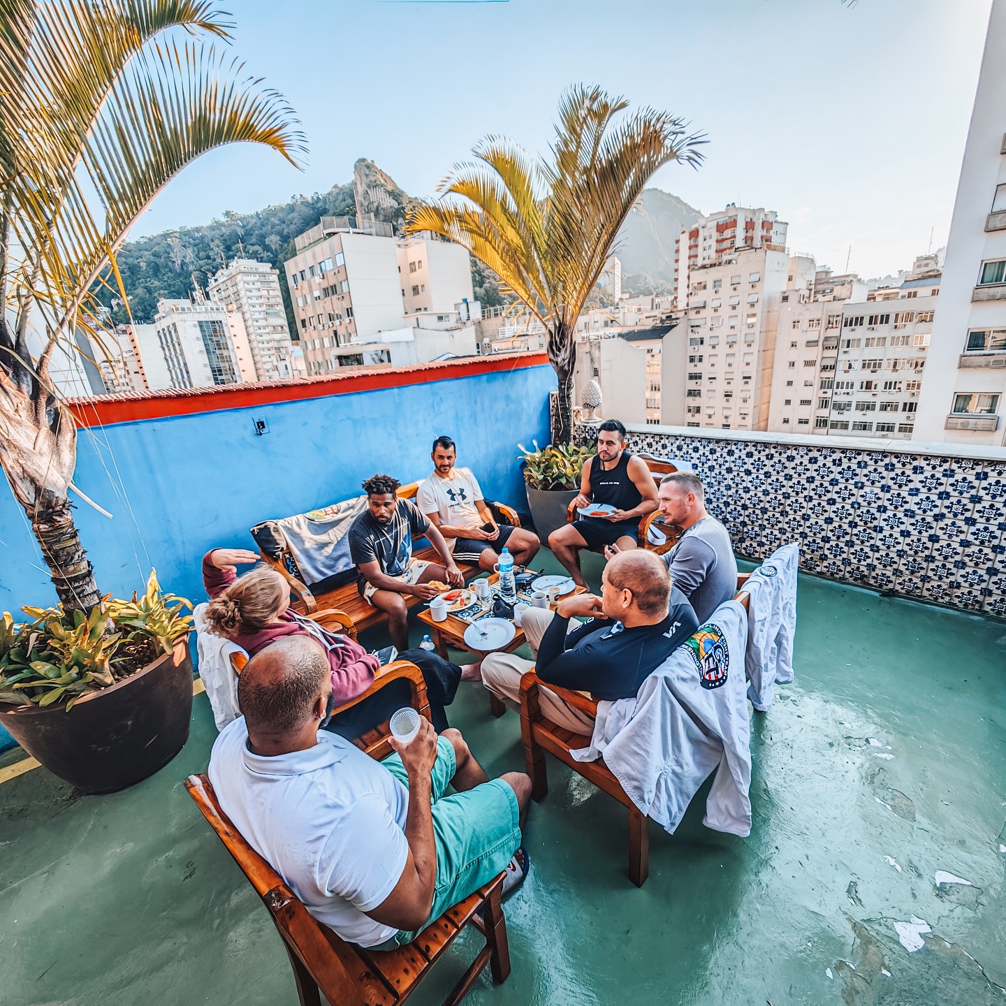 OSS Rio Tour rooftop breakfast overlooking Rio