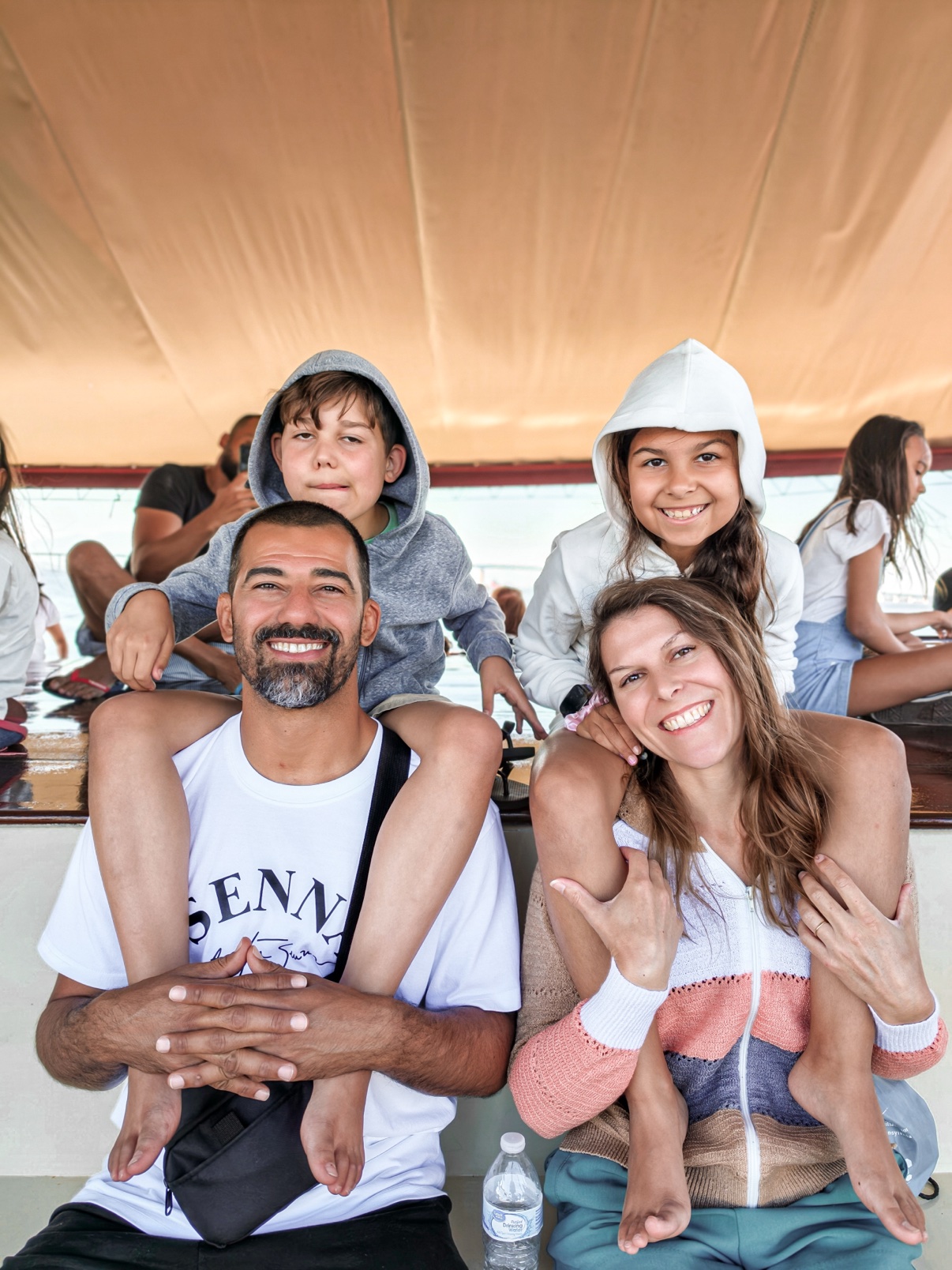 OSS Rio Tour travelers on a boat in Rio de Janeiro