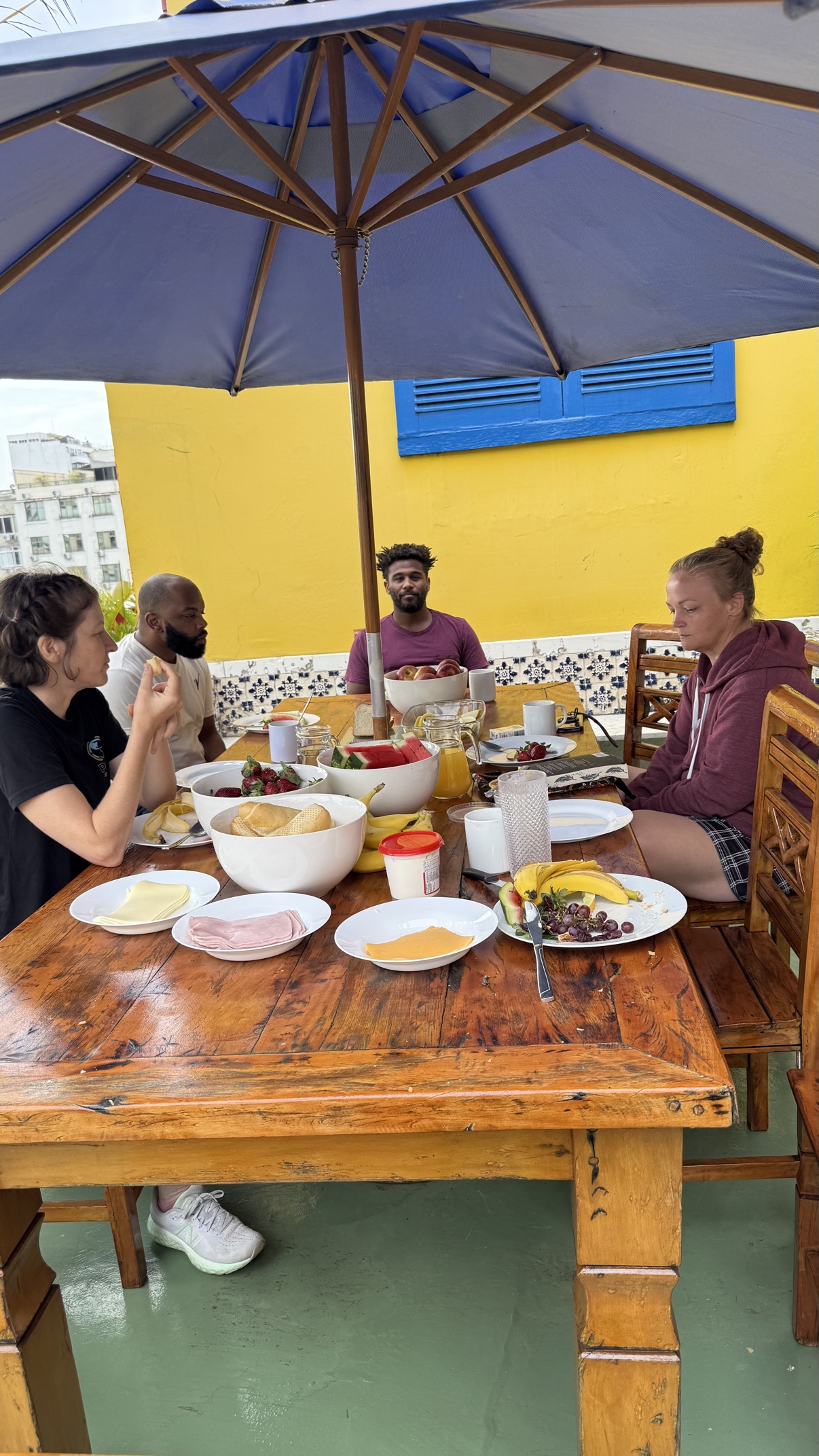 OSS Rio Tour rooftop breakfast overlooking Rio