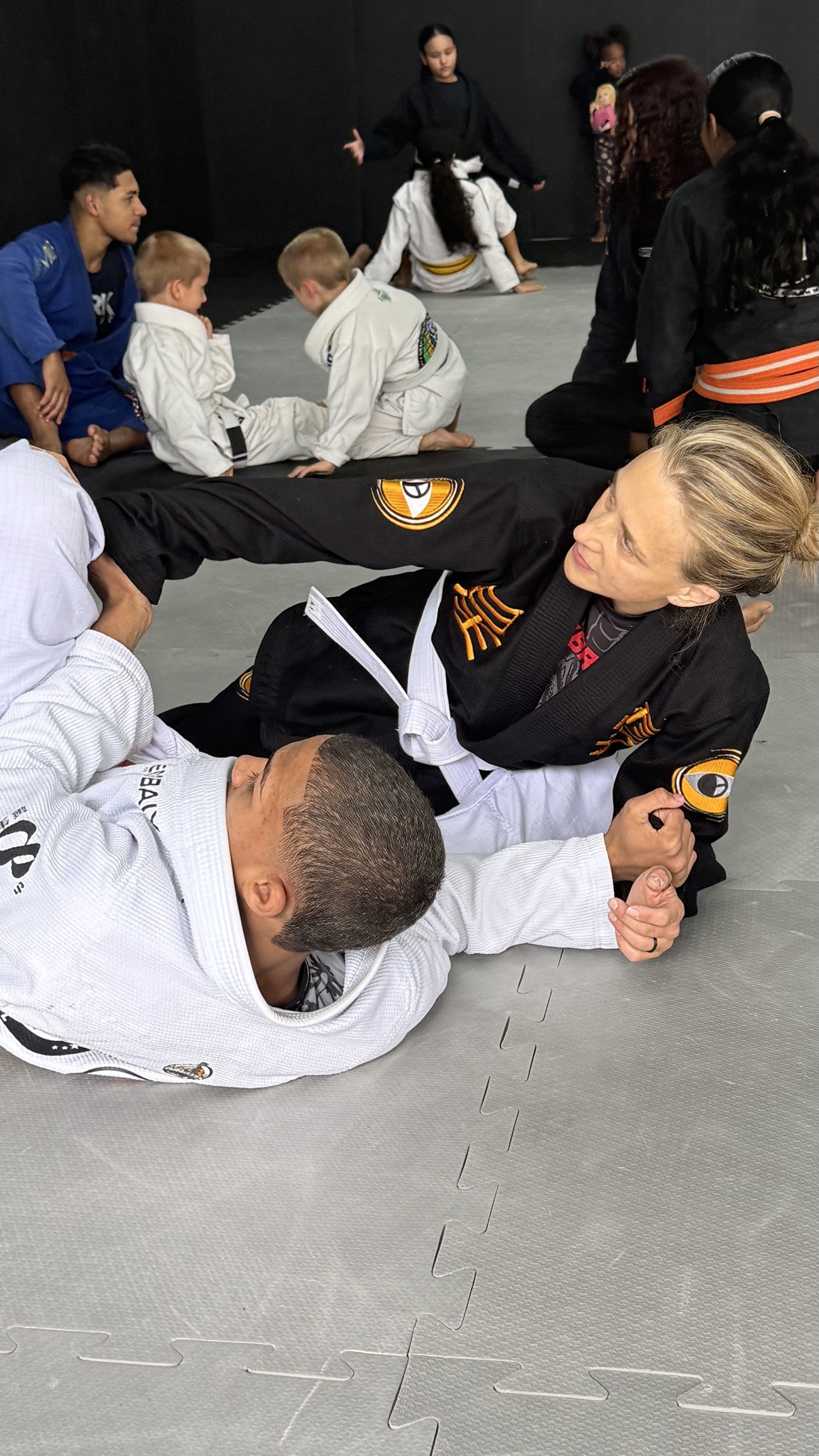 A woman training guard at an academy in Rio de Janeiro