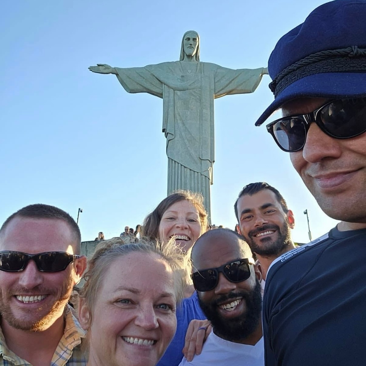 OSS Rio Tour group with Christ the Redeemer behind them
