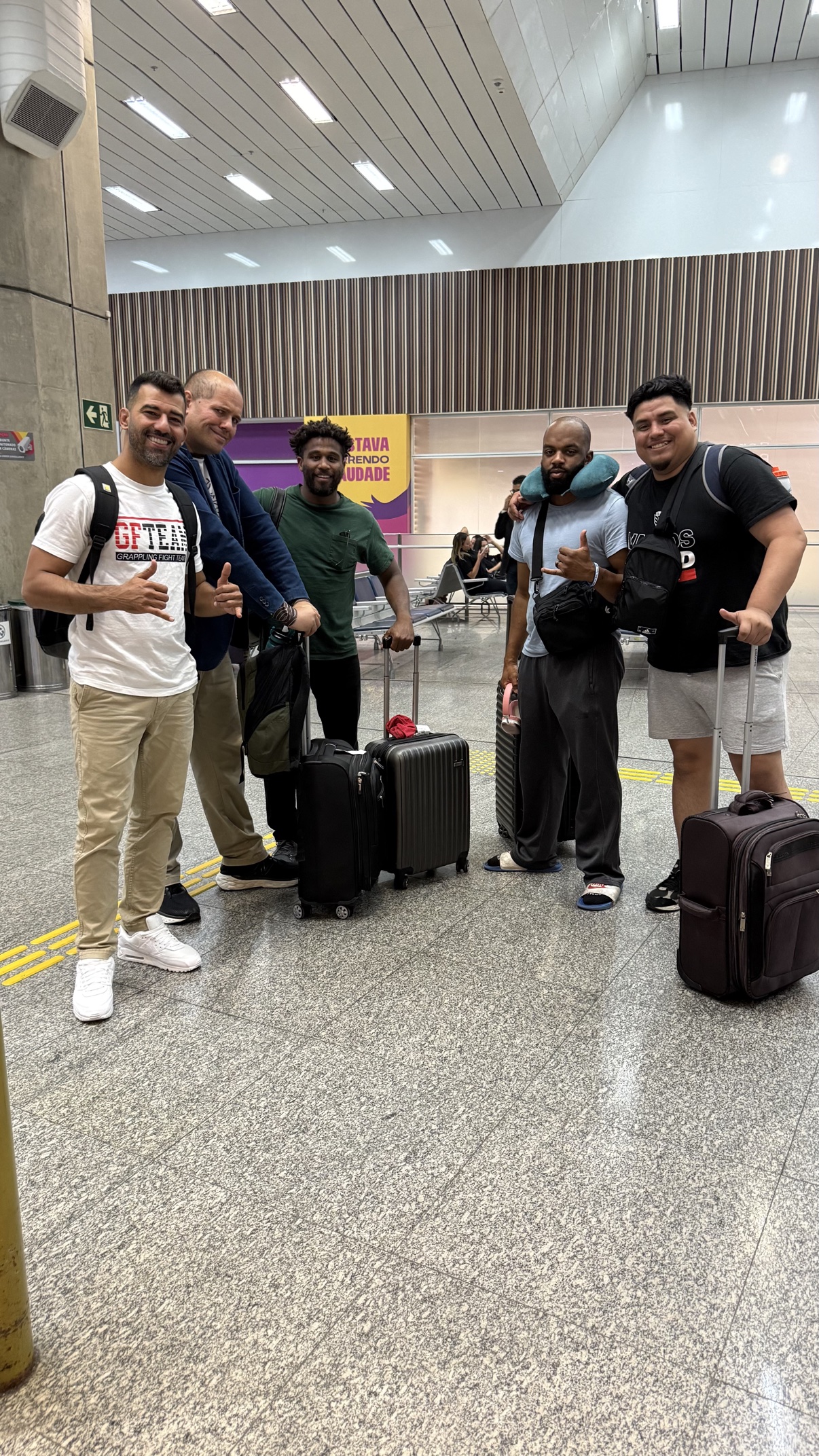 OSS Rio Tour group arriving at the airport in Rio de Janeiro