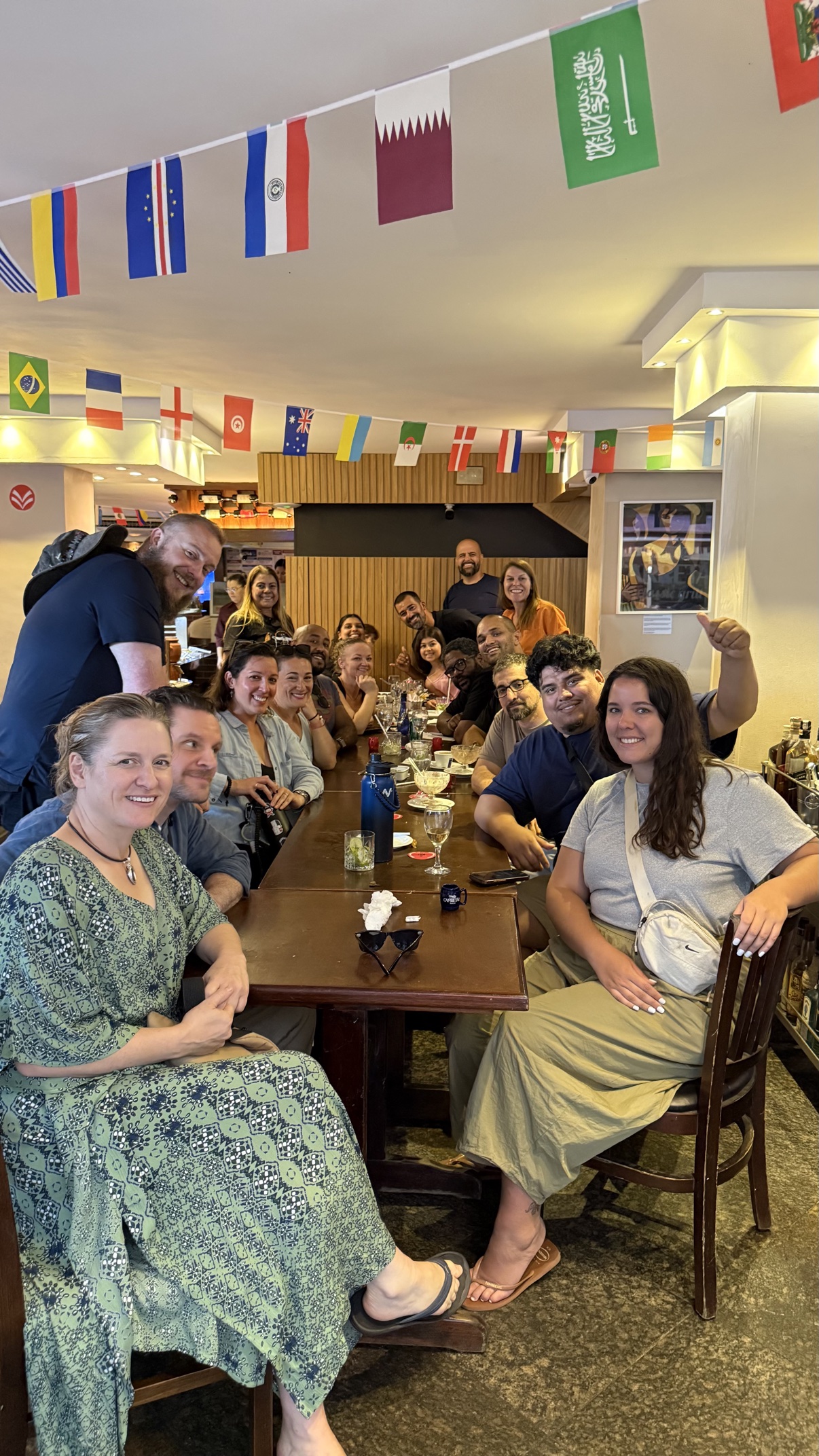 OSS Rio Tour group gathered at a restaurant in Rio de Janeiro